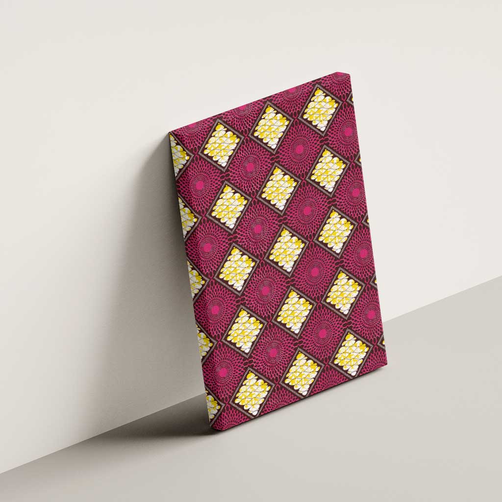 Ruby Gold African Ankara Pattern Canvas Wall Art