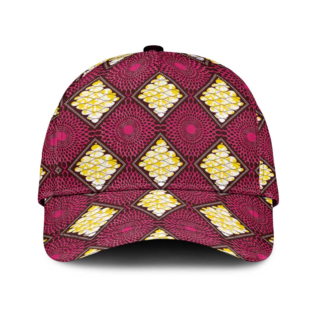 Ruby Gold African Ankara Pattern Classic Cap