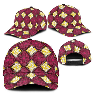 Ruby Gold African Ankara Pattern Classic Cap