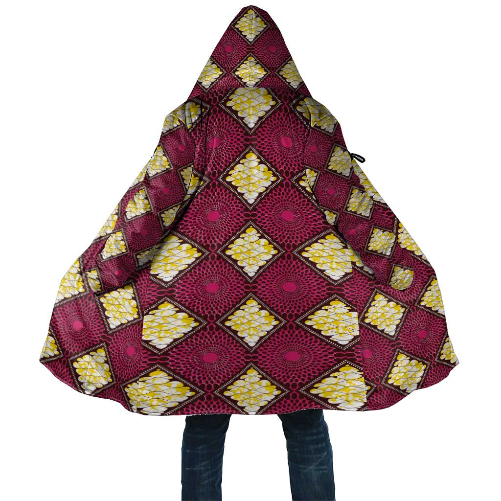 Ruby Gold African Ankara Pattern Cloak