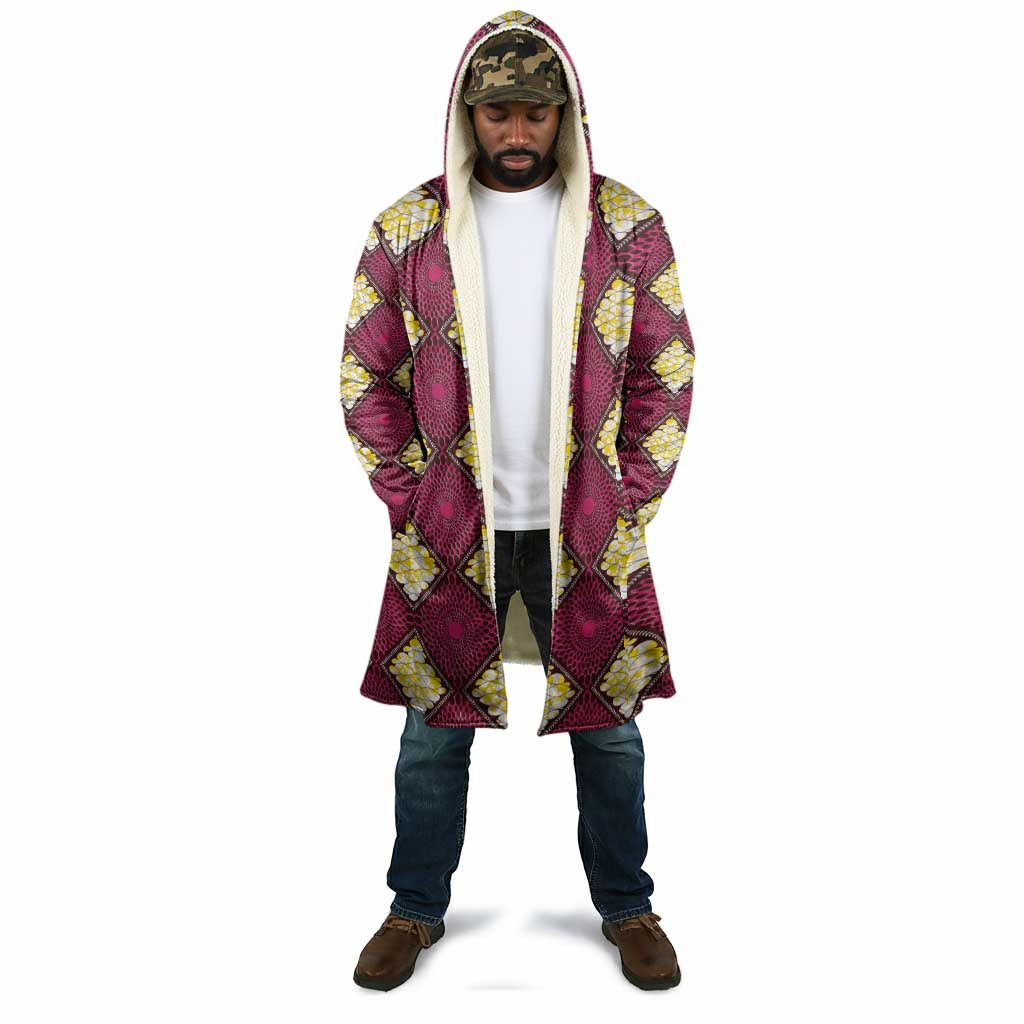 Ruby Gold African Ankara Pattern Cloak