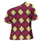 Ruby Gold African Ankara Pattern Cross Shoulder Shirt