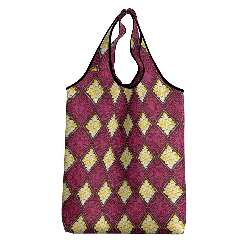Ruby Gold African Ankara Pattern Grocery Bag