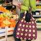 Ruby Gold African Ankara Pattern Grocery Bag