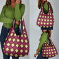 Ruby Gold African Ankara Pattern Grocery Bag