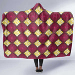 Ruby Gold African Ankara Pattern Hooded Blanket