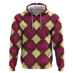 Ruby Gold African Ankara Pattern Hoodie