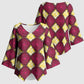 Ruby Gold African Ankara Pattern Kimono Sleeve Blouse