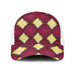 Ruby Gold African Ankara Pattern Mesh Trucker Cap