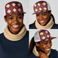 Ruby Gold African Ankara Pattern Mesh Trucker Cap
