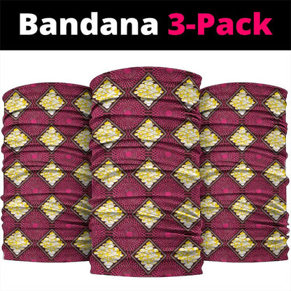 Ruby Gold African Ankara Pattern Neck Gaiter