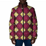 Ruby Gold African Ankara Pattern Padded Jacket