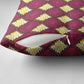 Ruby Gold African Ankara Pattern Pillow Cover