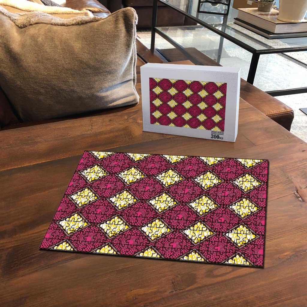 Ruby Gold African Ankara Pattern Puzzle