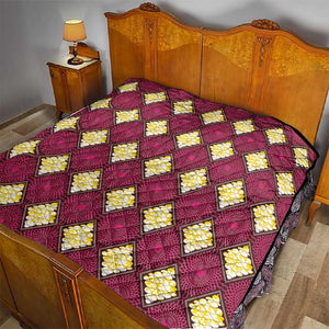 Ruby Gold African Ankara Pattern Quilt