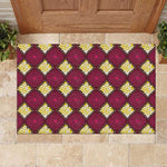 Ruby Gold African Ankara Pattern Rubber Doormat