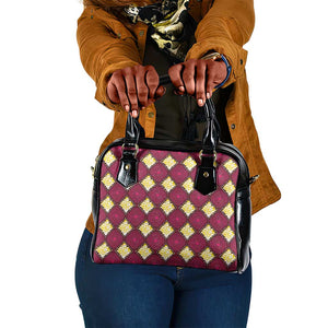 Ruby Gold African Ankara Pattern Shoulder Handbag