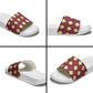 Ruby Gold African Ankara Pattern Slide Sandals