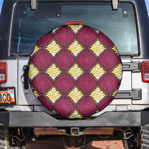 Ruby Gold African Ankara Pattern Spare Tire Cover