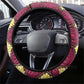 Ruby Gold African Ankara Pattern Steering Wheel Cover