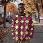 Ruby Gold African Ankara Pattern Sweatshirt