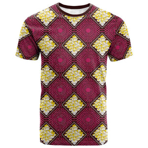 Ruby Gold African Ankara Pattern T shirt