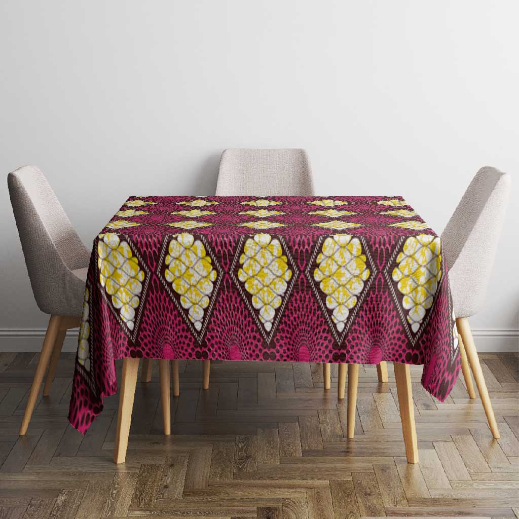 Ruby Gold African Ankara Pattern Tablecloth