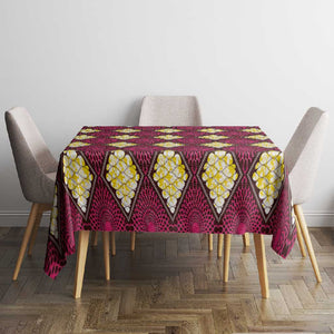 Ruby Gold African Ankara Pattern Tablecloth