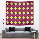 Ruby Gold African Ankara Pattern Tapestry