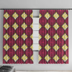 Ruby Gold African Ankara Pattern Window Curtain