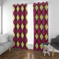 Ruby Gold African Ankara Pattern Window Curtain