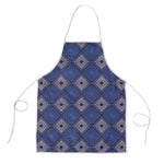 Indigo Diamond African Ankara Pattern Apron