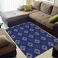 Indigo Diamond African Ankara Pattern Area Rug