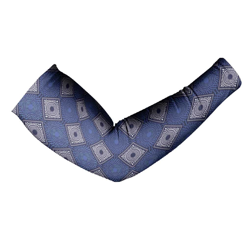 Indigo Diamond African Ankara Pattern Arm Sleeves