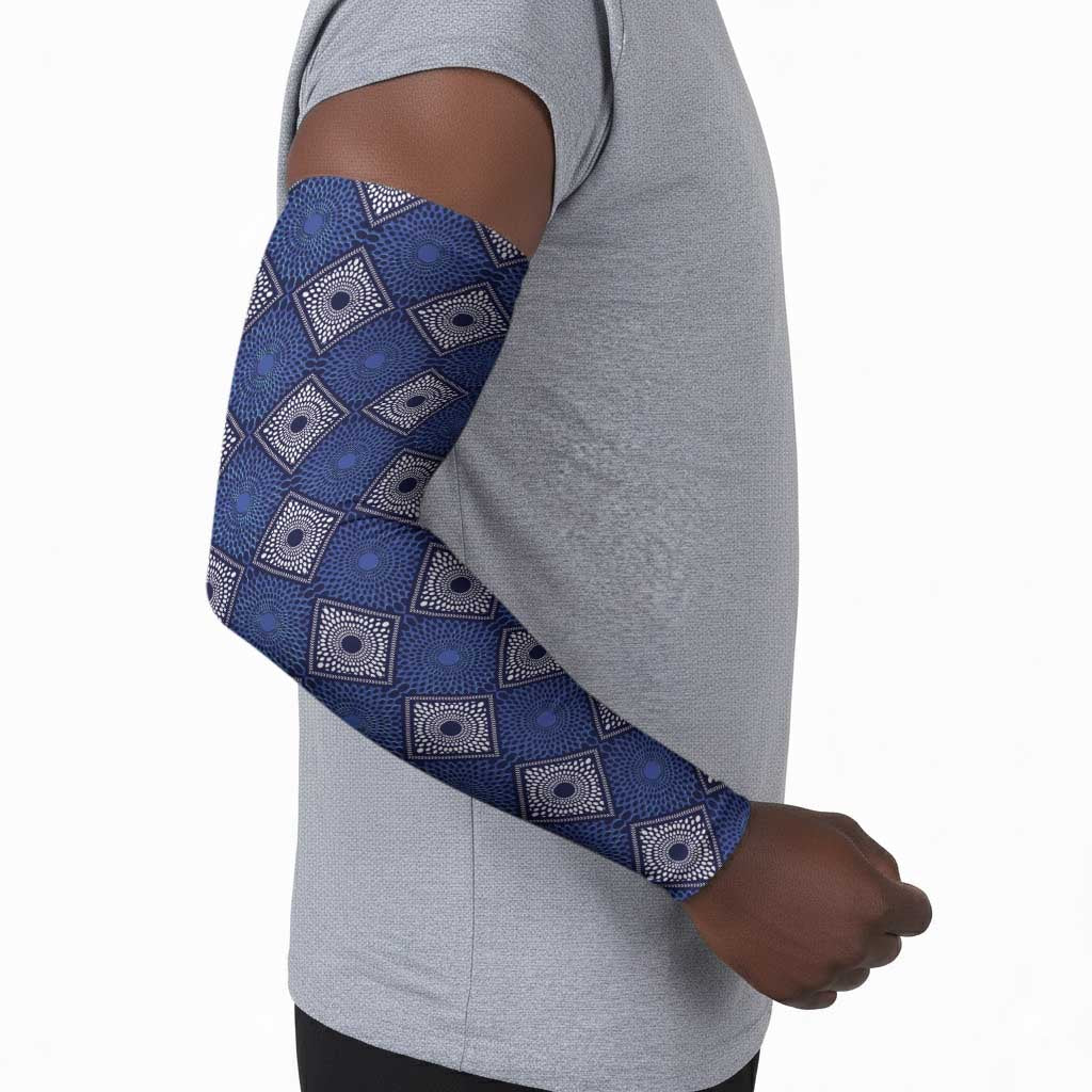 Indigo Diamond African Ankara Pattern Arm Sleeves