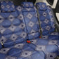 Indigo Diamond African Ankara Pattern Back Car Seat Cover