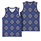 Indigo Diamond African Ankara Pattern Basketball Jersey