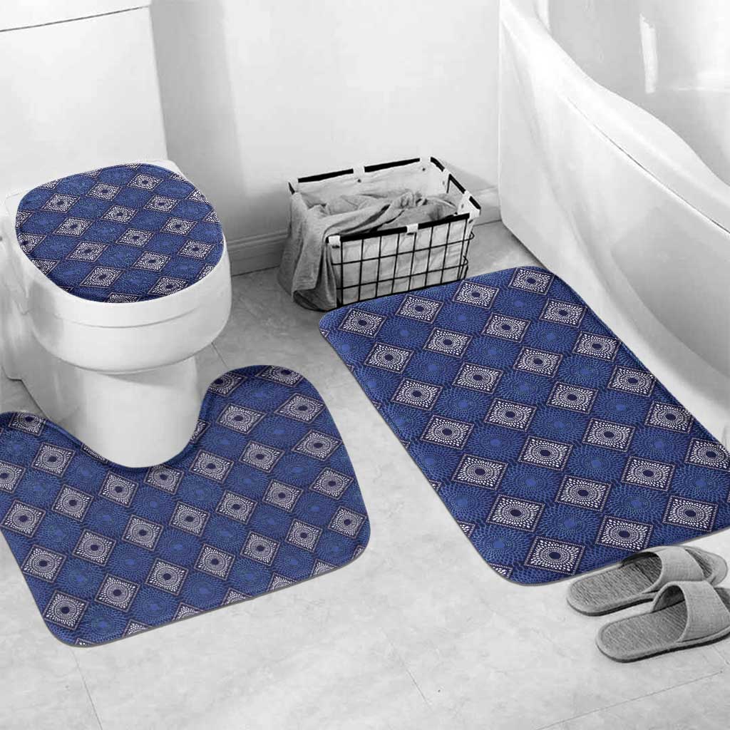 Indigo Diamond African Ankara Pattern Bathroom Set