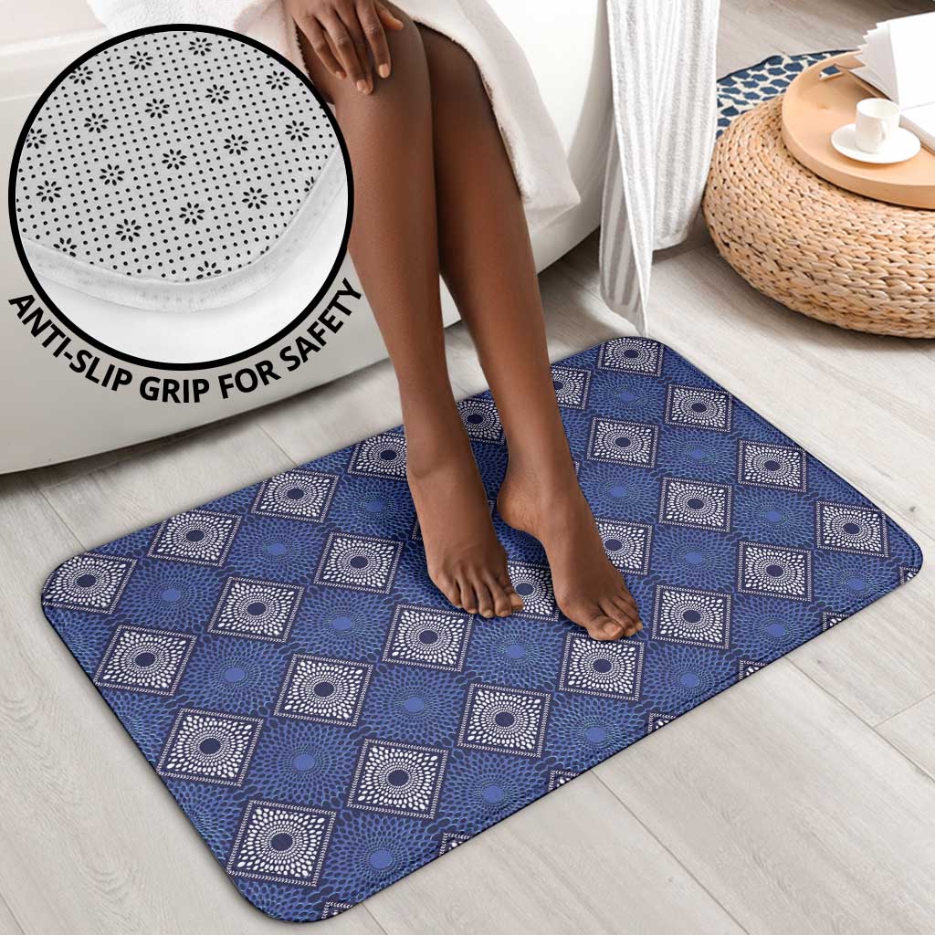 Indigo Diamond African Ankara Pattern Bathroom Set