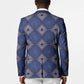 Indigo Diamond African Ankara Pattern Blazer