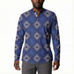 Indigo Diamond African Ankara Pattern Button Sweatshirt