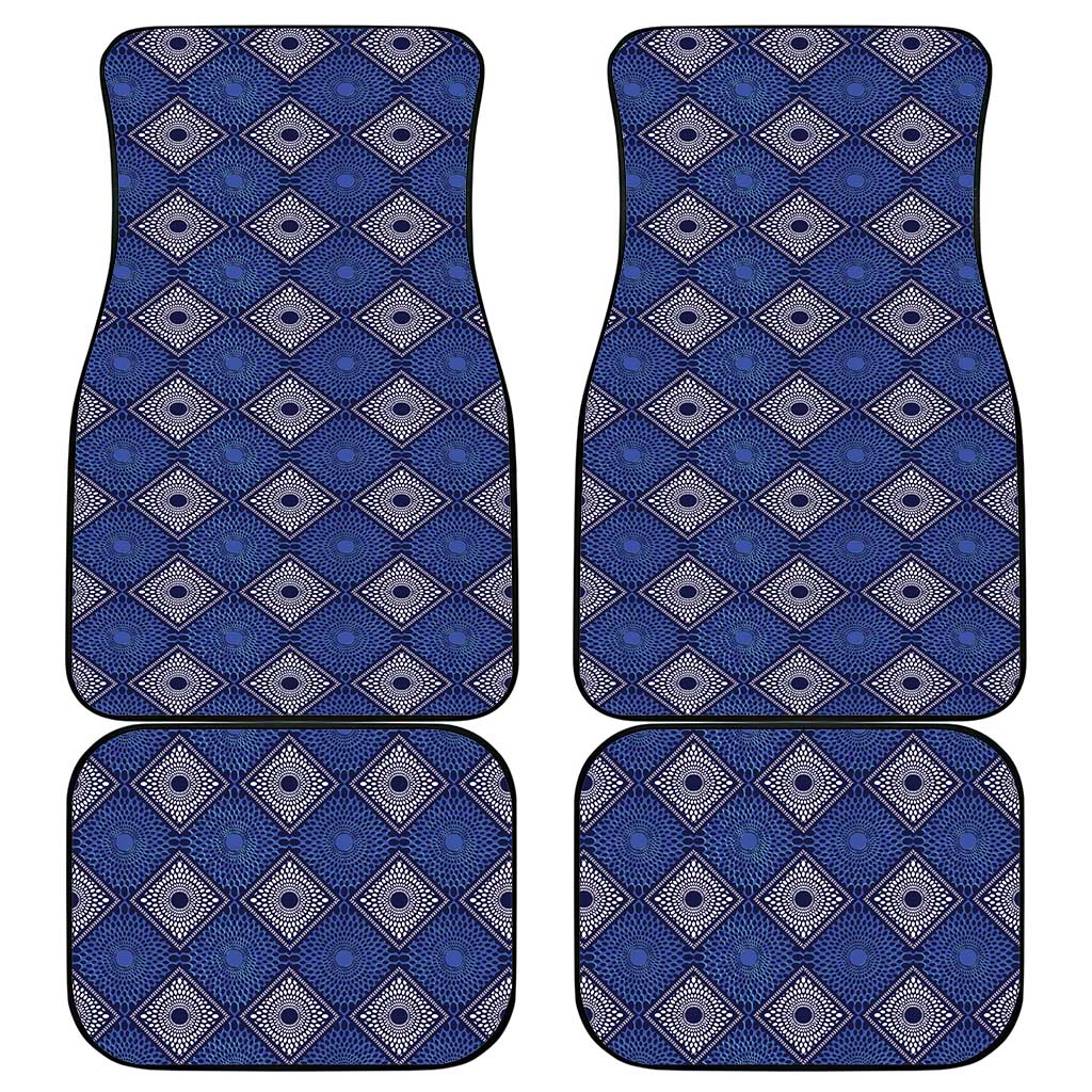 Indigo Diamond African Ankara Pattern Car Mats