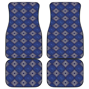 Indigo Diamond African Ankara Pattern Car Mats