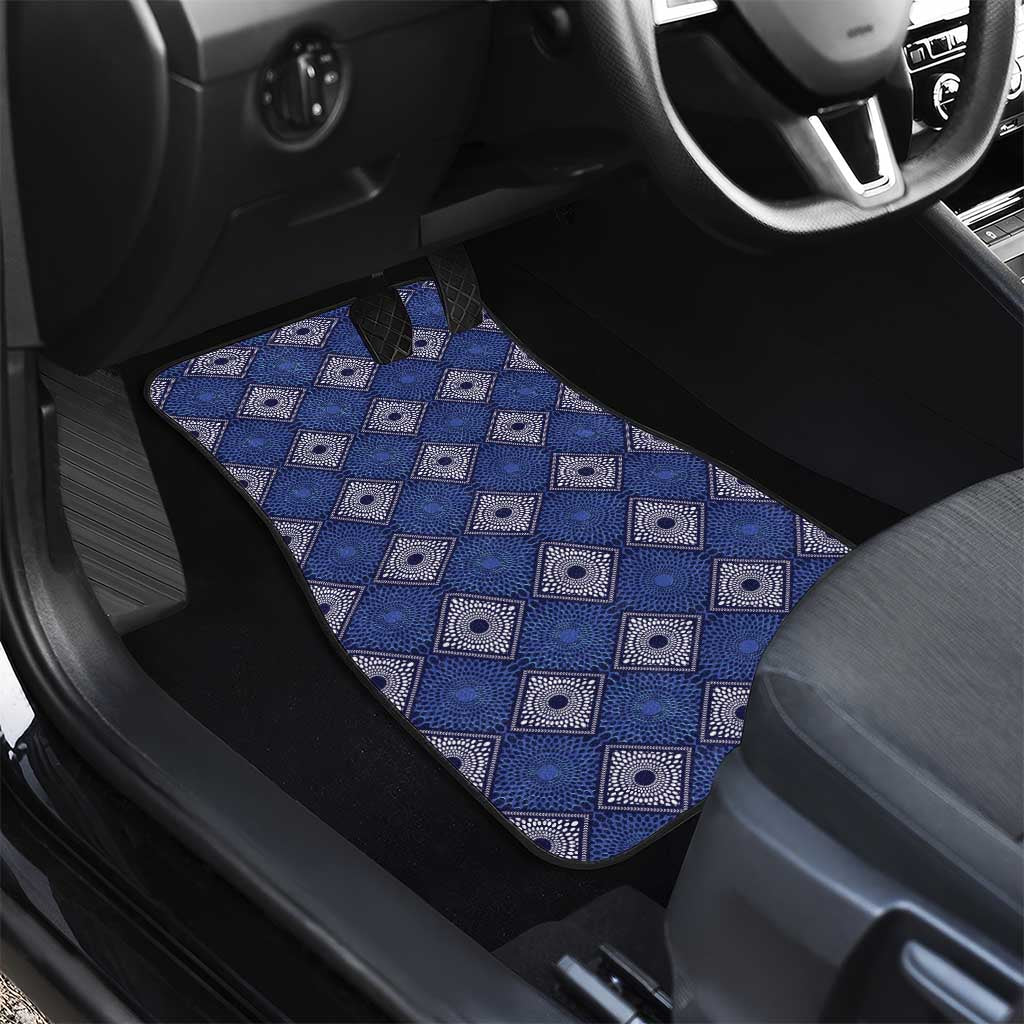 Indigo Diamond African Ankara Pattern Car Mats