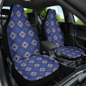 Indigo Diamond African Ankara Pattern Car Seat Cover