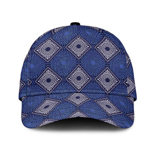 Indigo Diamond African Ankara Pattern Classic Cap