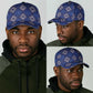 Indigo Diamond African Ankara Pattern Classic Cap