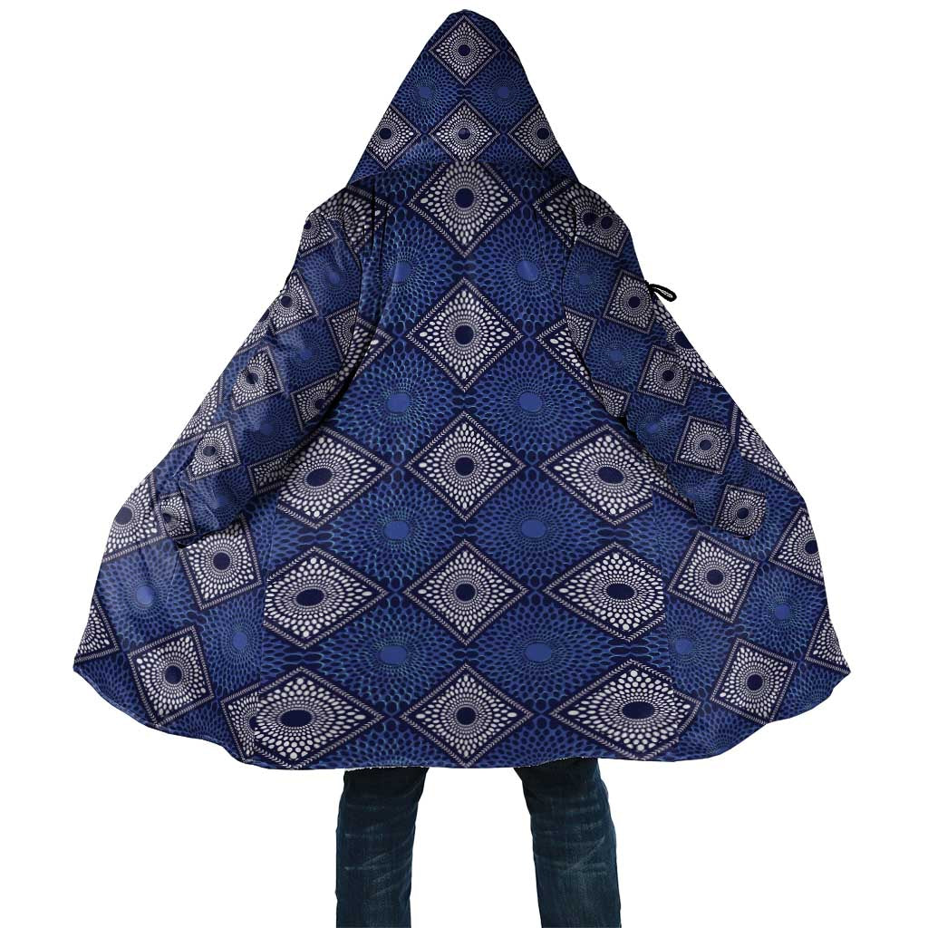 Indigo Diamond African Ankara Pattern Cloak