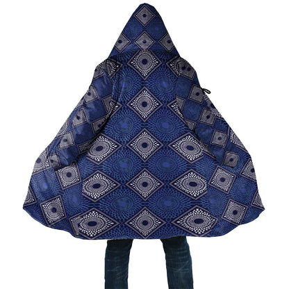 Indigo Diamond African Ankara Pattern Cloak