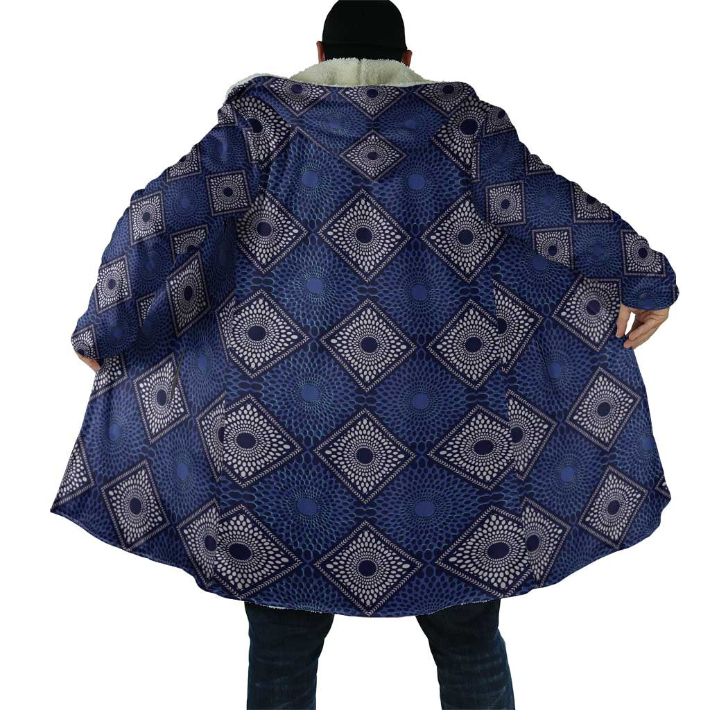 Indigo Diamond African Ankara Pattern Cloak